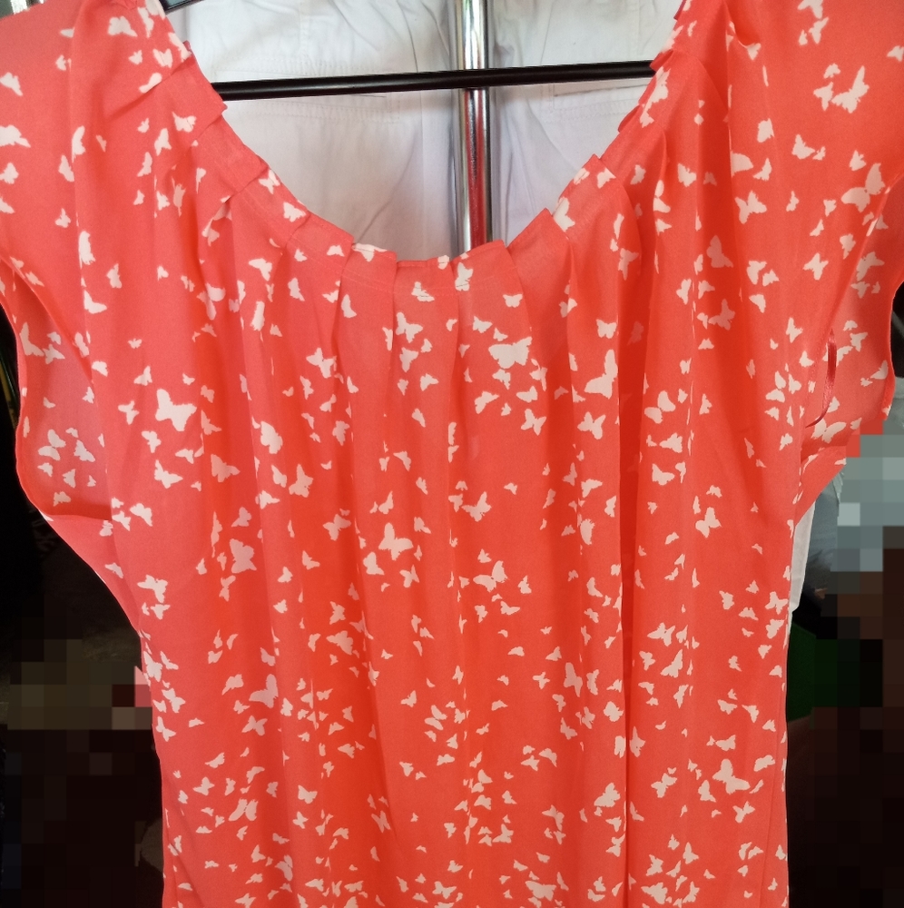 Women's blouse with small butterflies